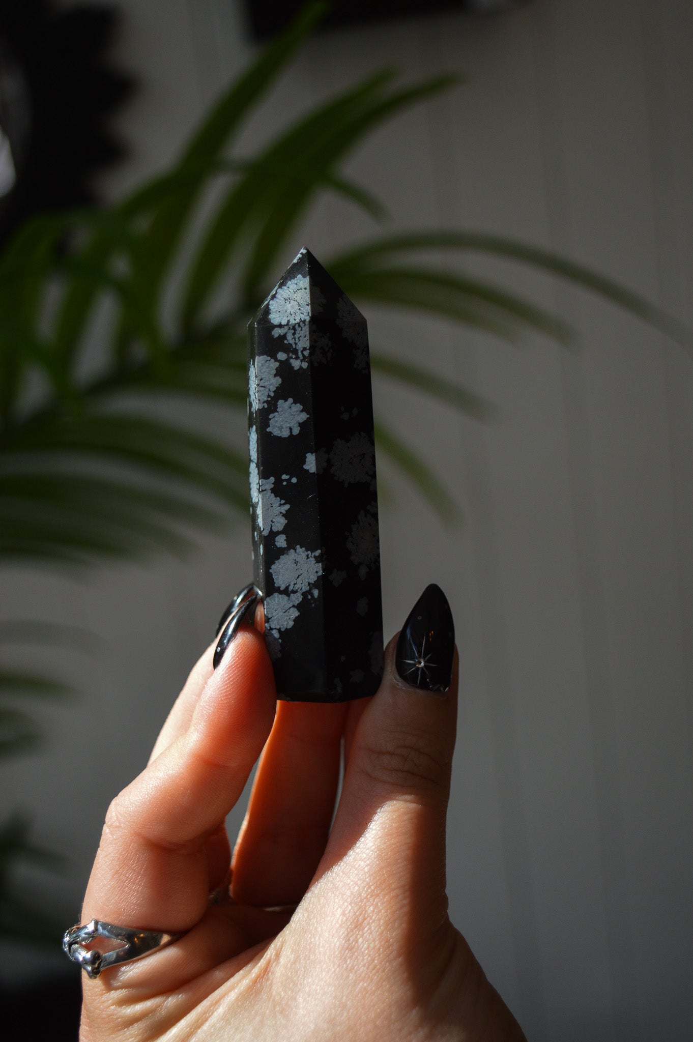 Snowflake Obsidian Point