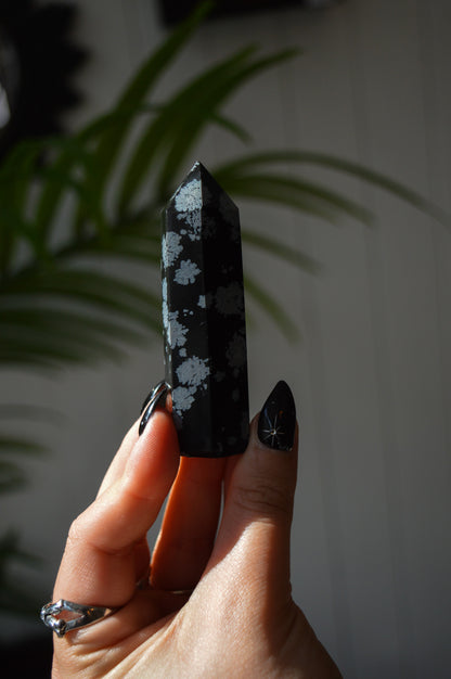 Snowflake Obsidian Point