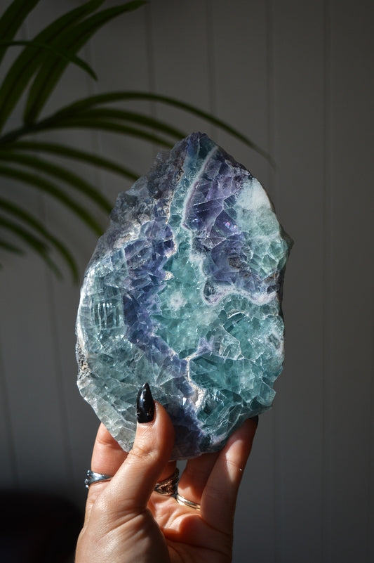 Rainbow Fluorite Slice
