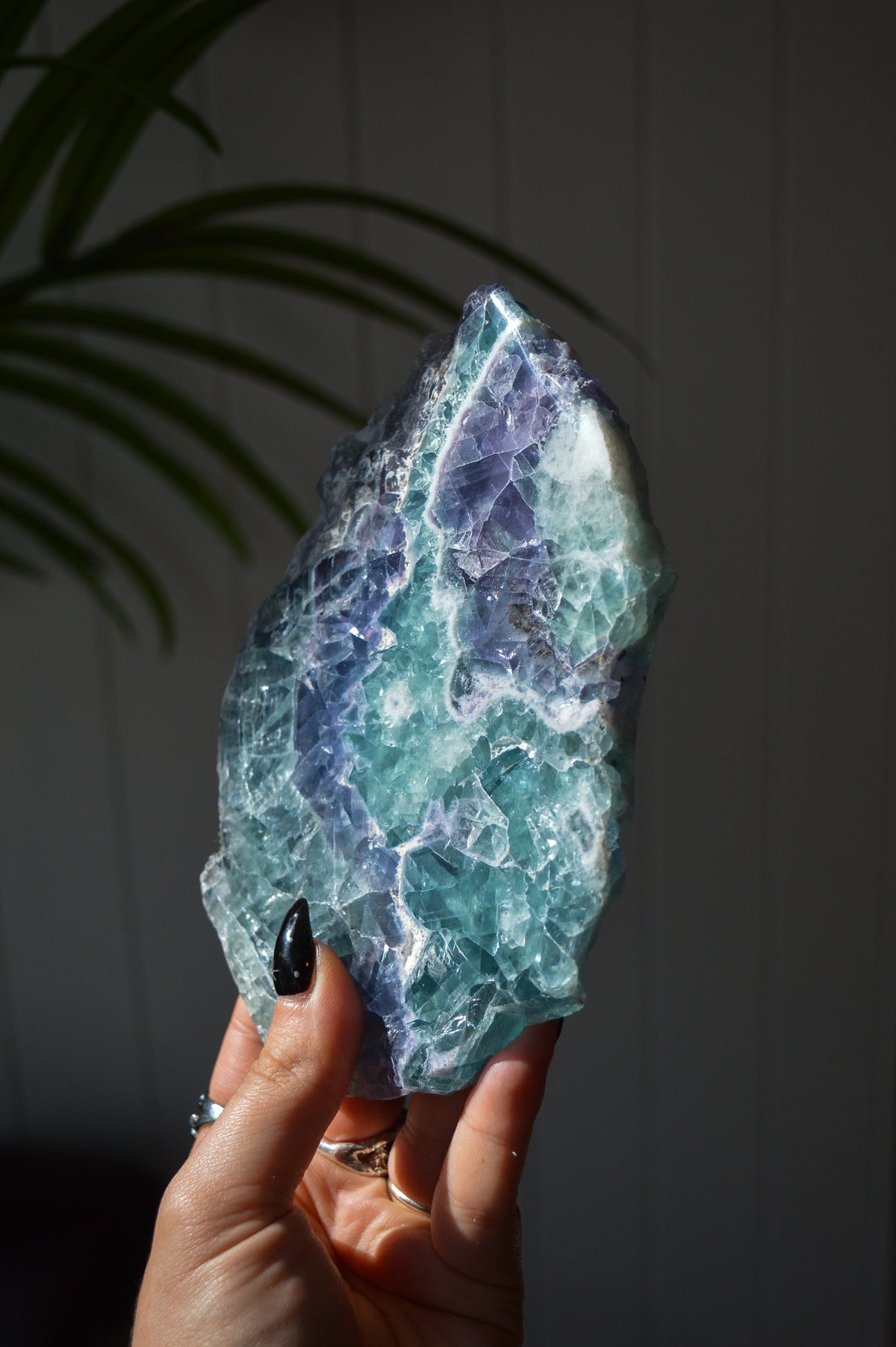 Rainbow Fluorite Slice