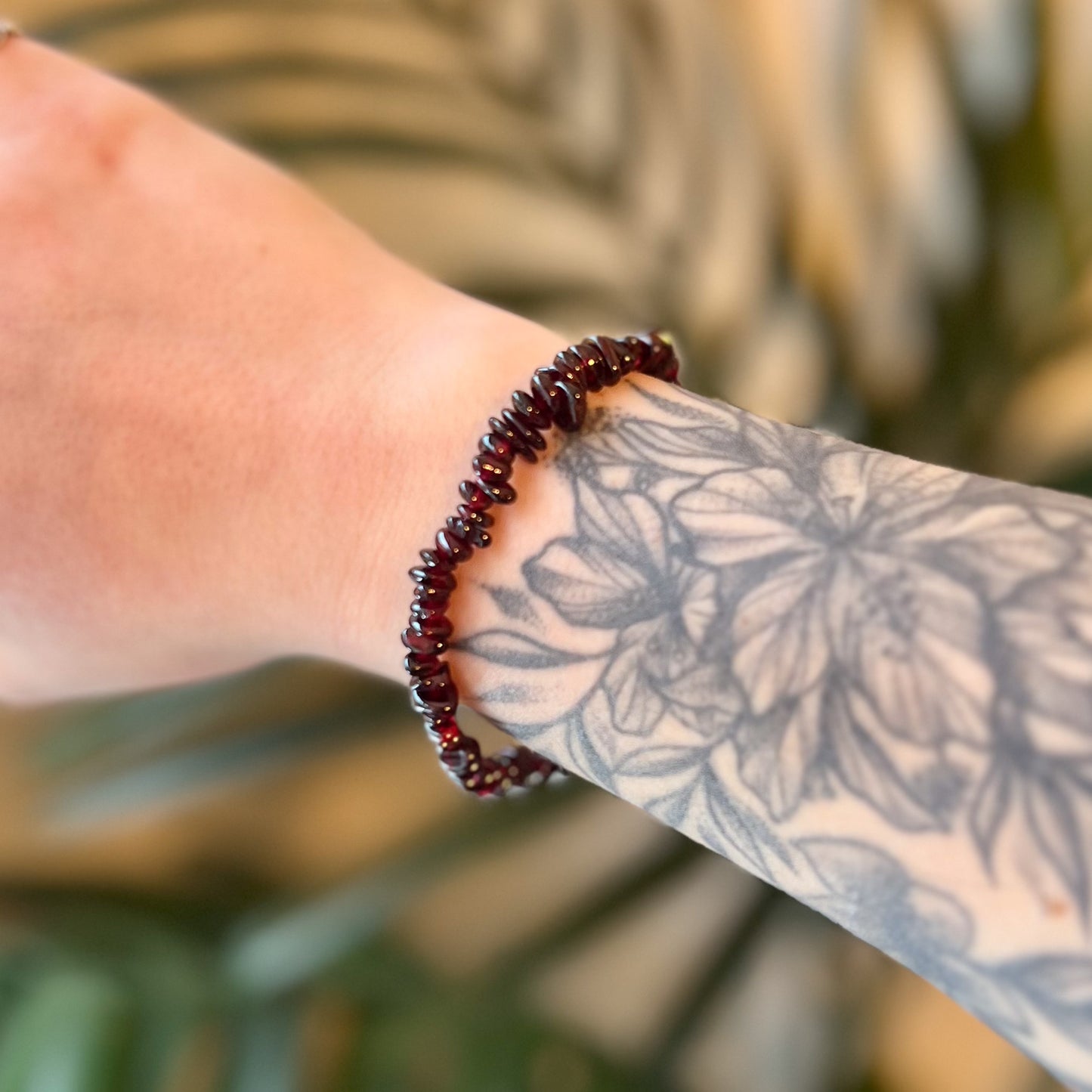 Garnet Chip Bracelet