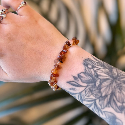 Carnelian Chip Bracelet