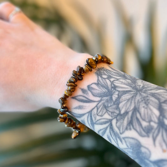 Tigers Eye Chip Bracelet