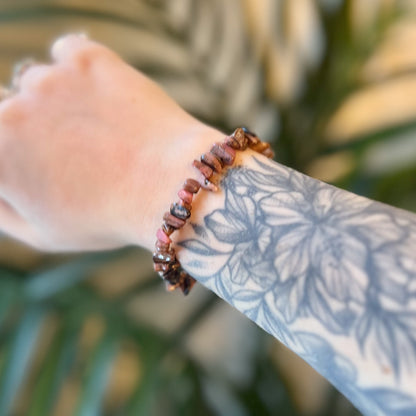 Garnet Chip Bracelet