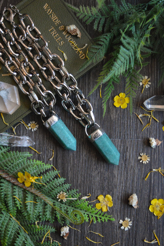 Amazonite Chunky Chain Necklace