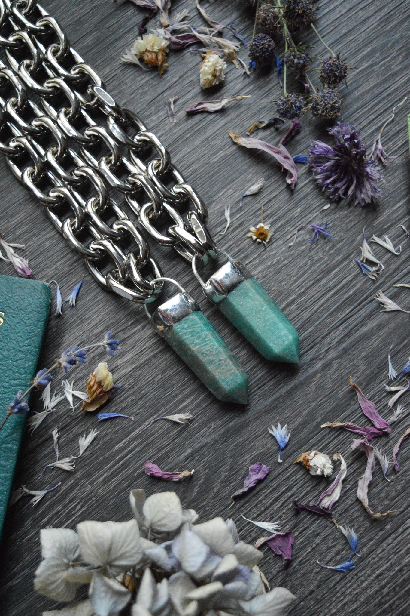 Amazonite Chunky Chain Necklace