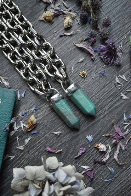 Amazonite Chunky Chain Necklace
