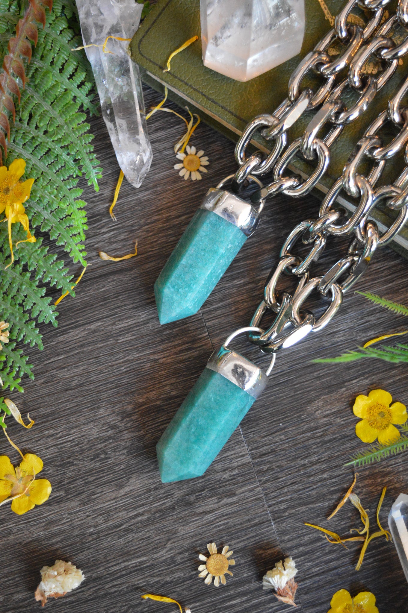 Amazonite Chunky Chain Necklace