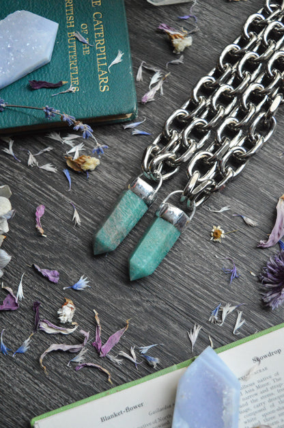 Amazonite Chunky Chain Necklace