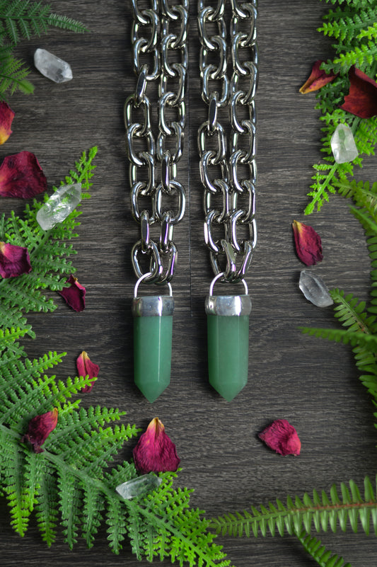 Aventurine Chunky Chain Necklace