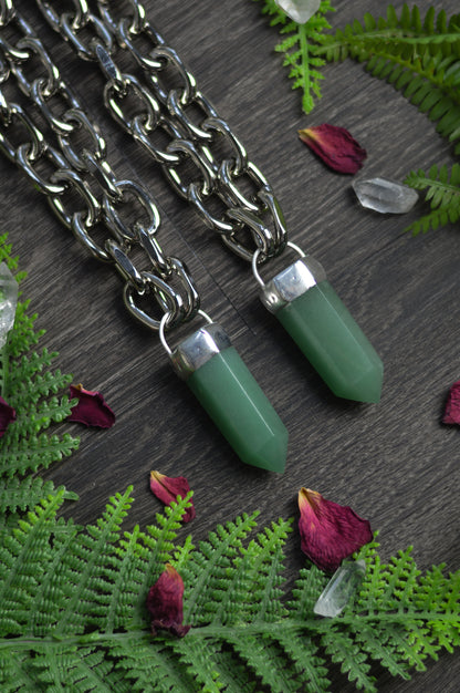 Aventurine Chunky Chain Necklace