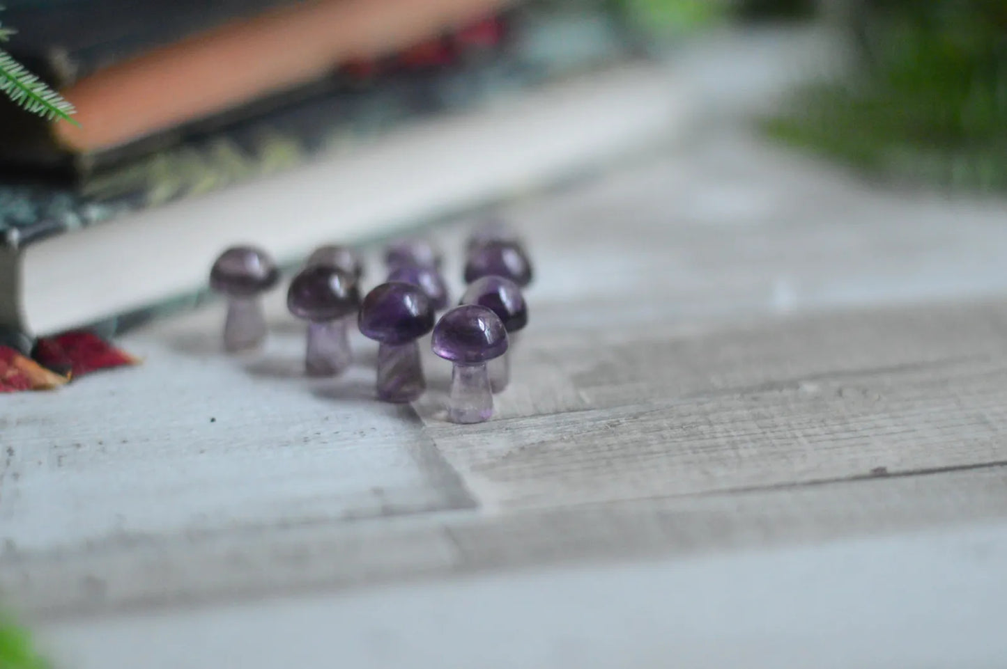 Mini Translucent Amethyst Mushroom