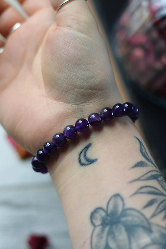 Amethyst Bead Bracelet