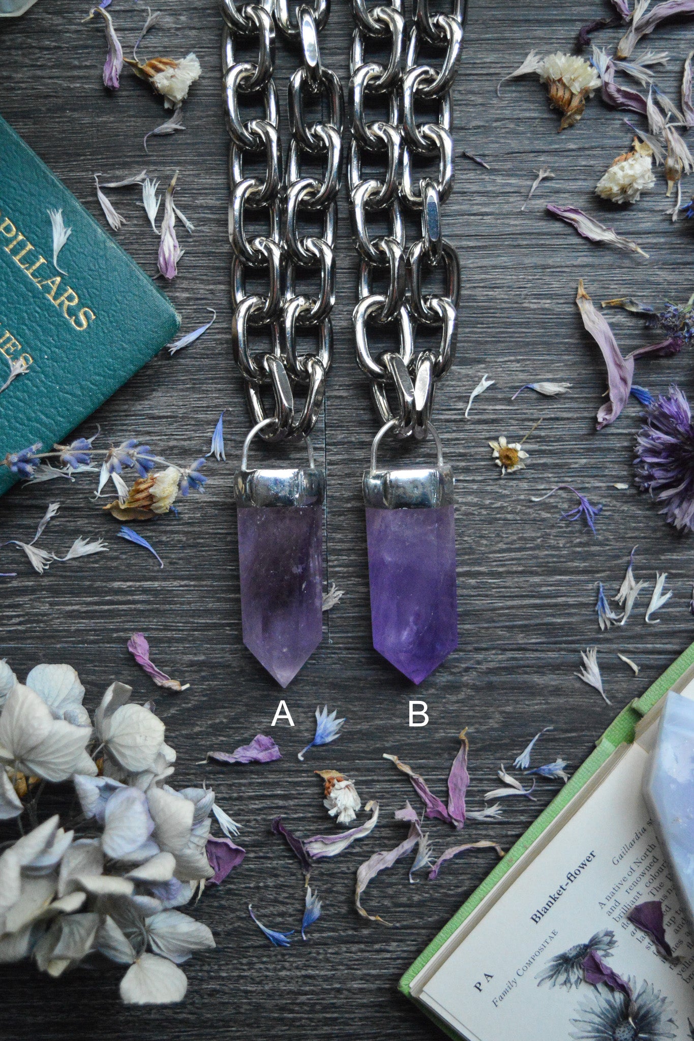 Amethyst Chunky Chain Necklace