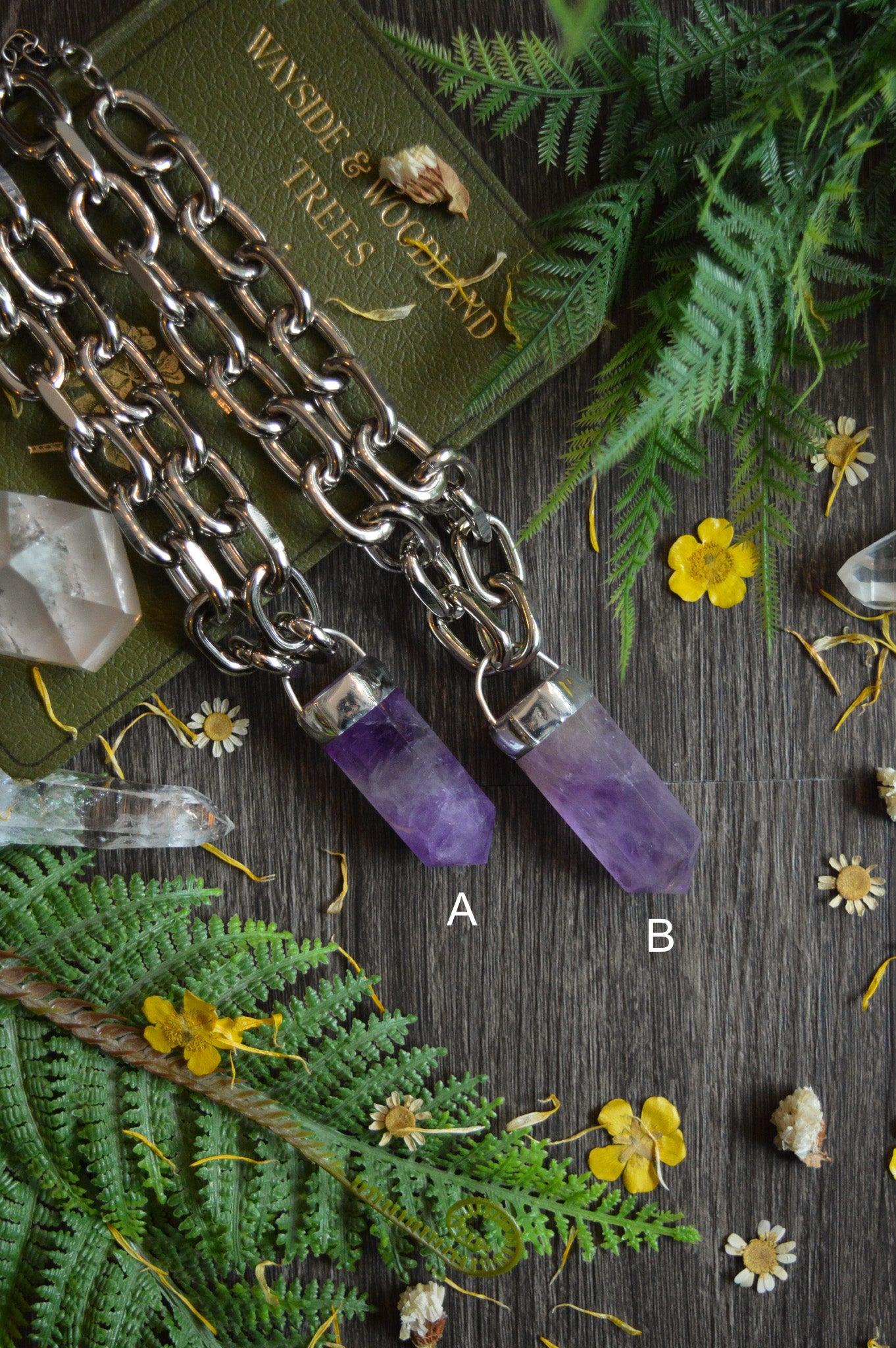 Amethyst Chunky Chain Necklace