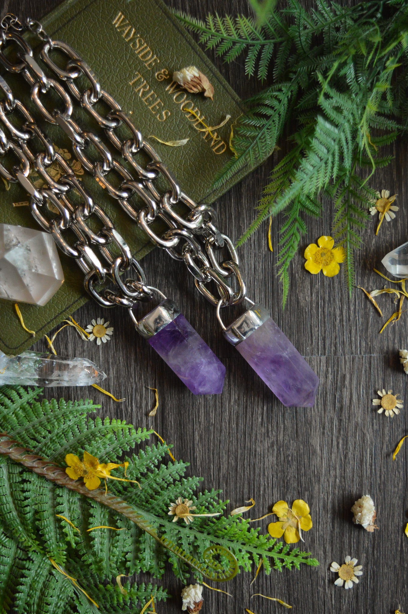 Amethyst Chunky Chain Necklace