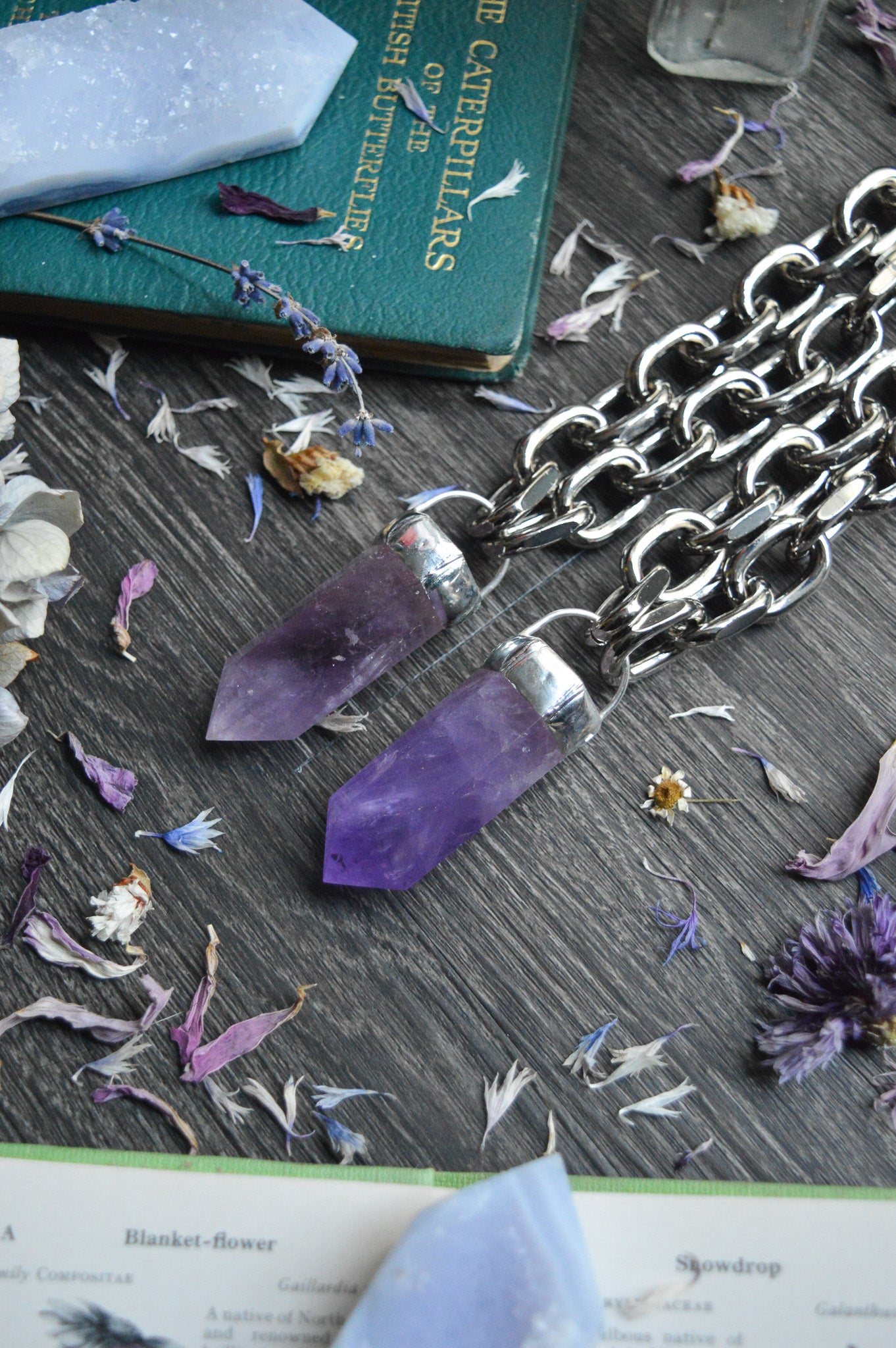 Amethyst Chunky Chain Necklace