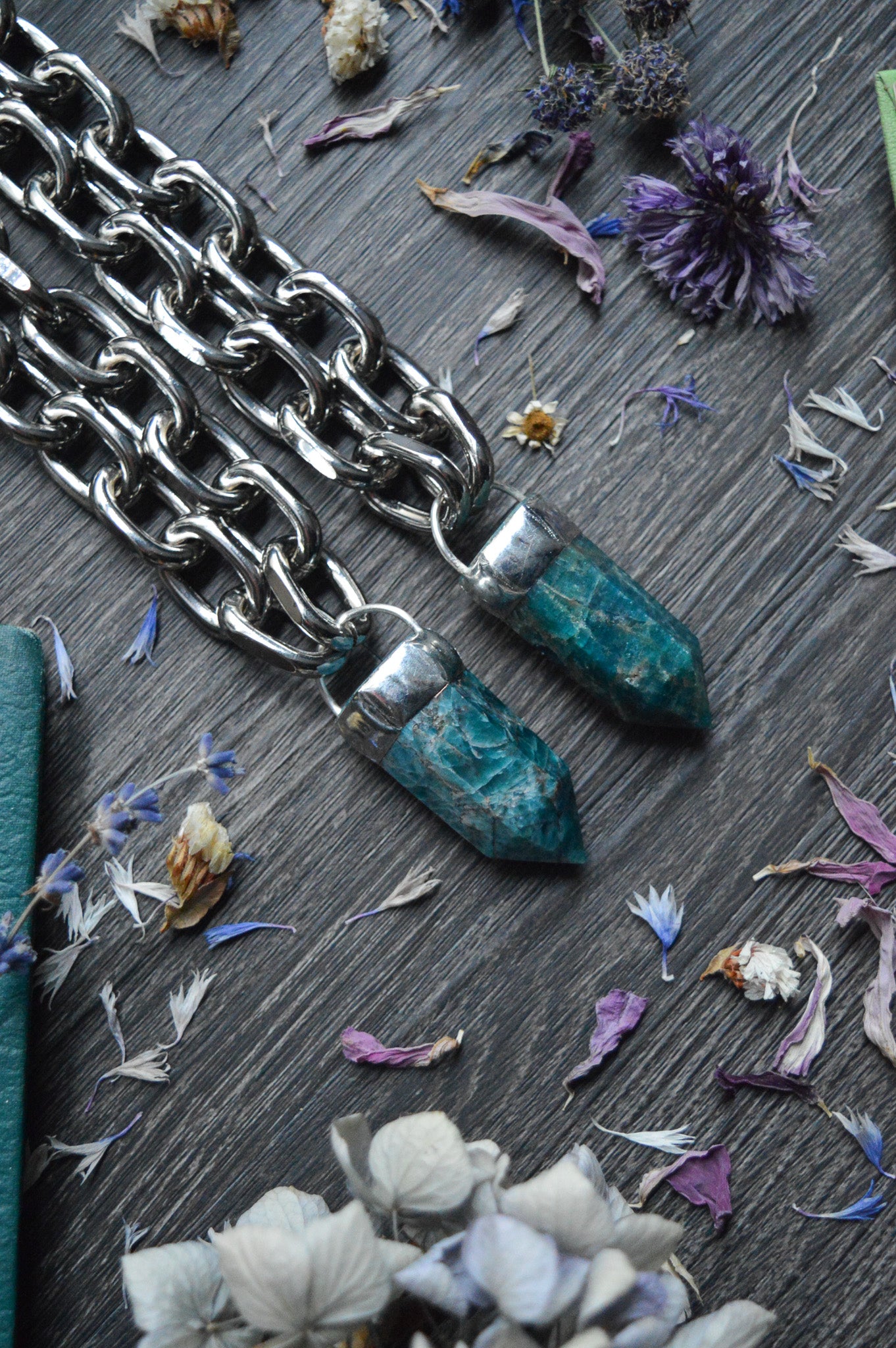 Apatite Chunky Chain Necklace