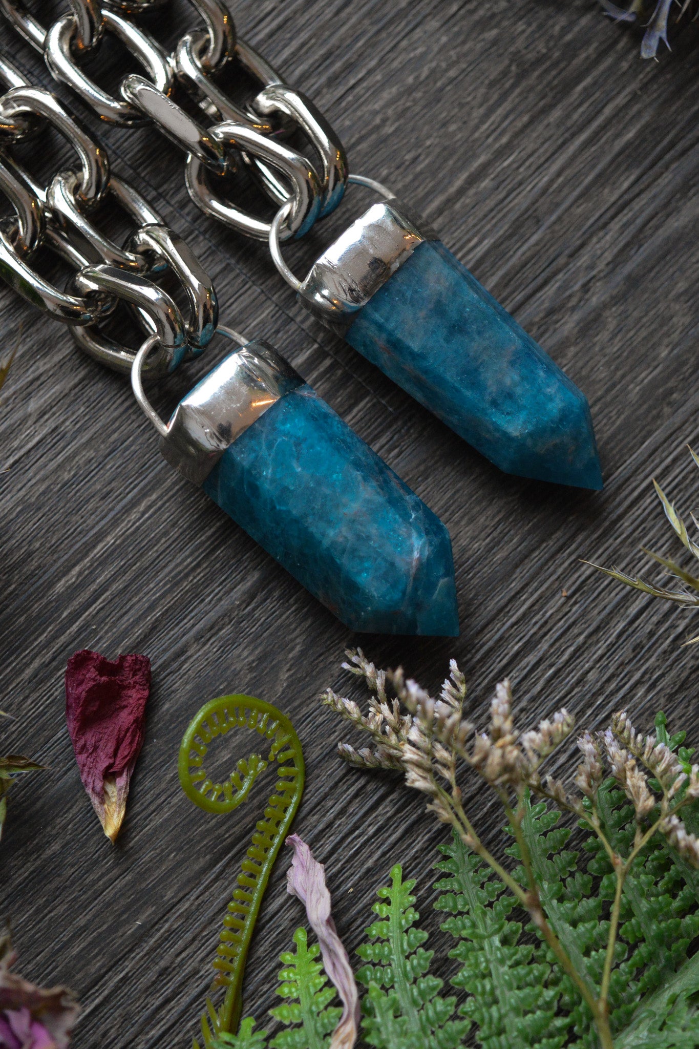 Apatite Chunky Chain Necklace