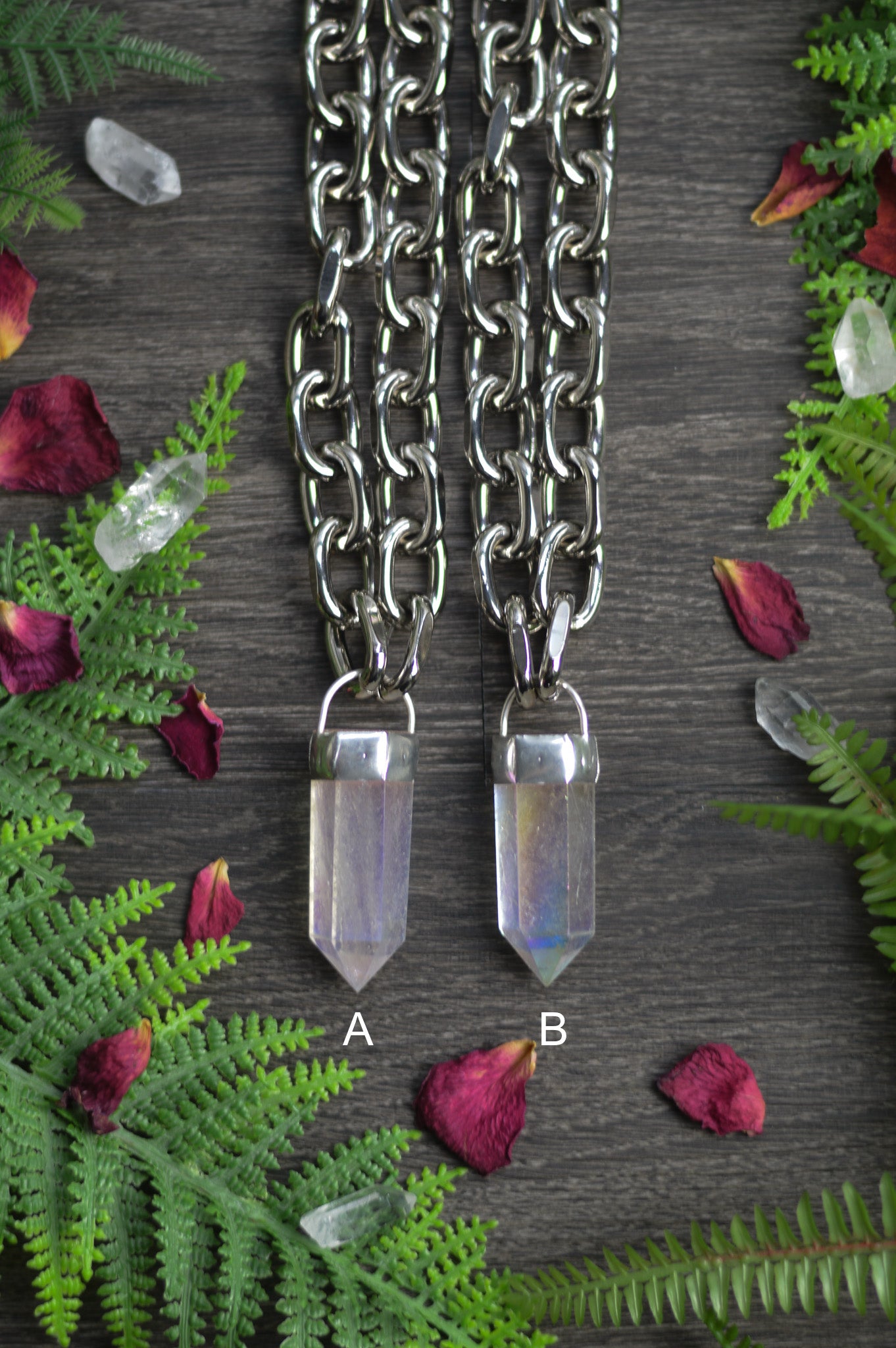 Aura Quartz Chunky Chain Necklace