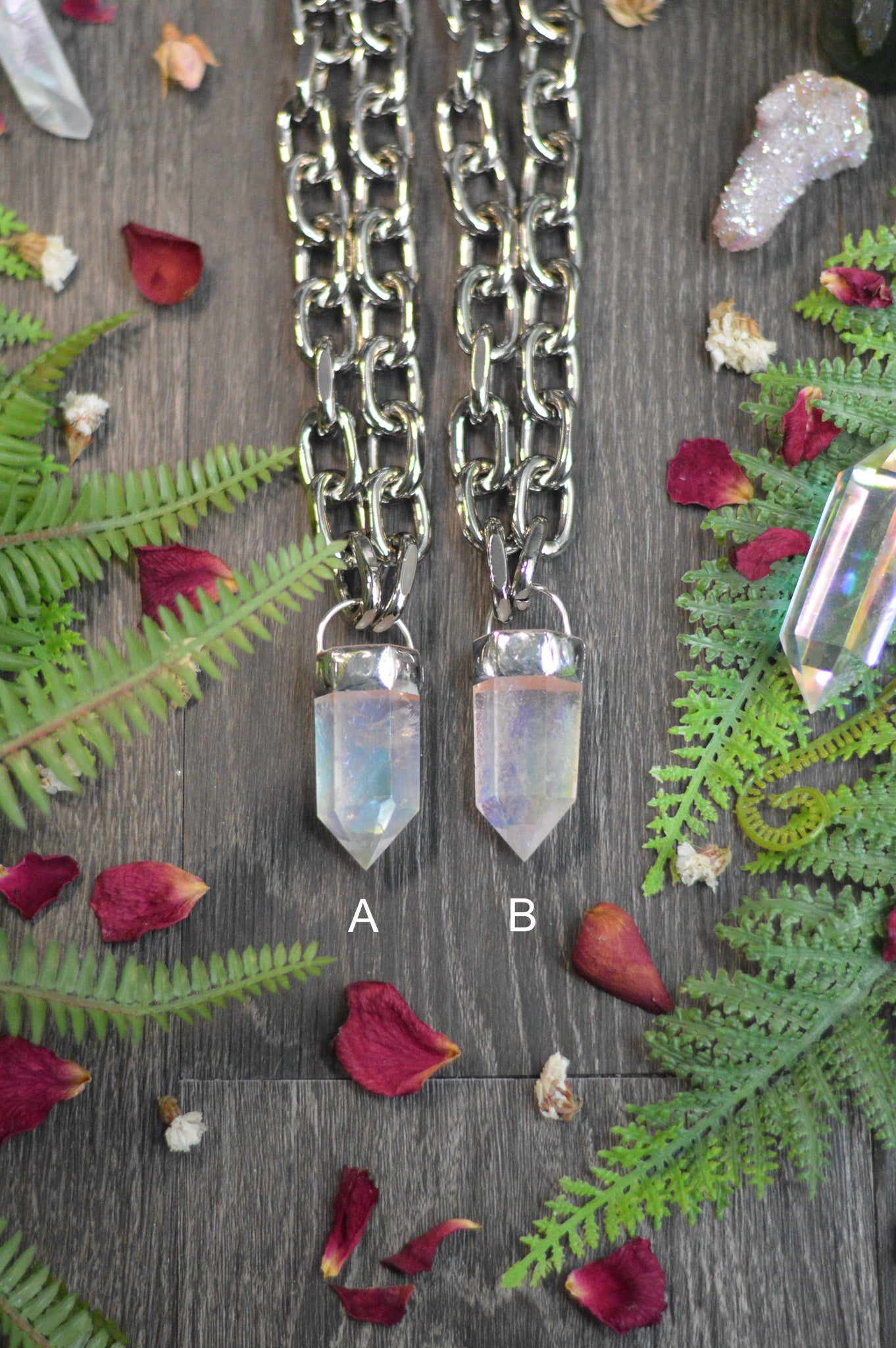 Aura Quartz Chunky Chain Necklace