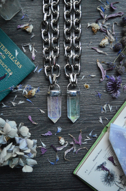 Aura Quartz Chunky Chain Necklace