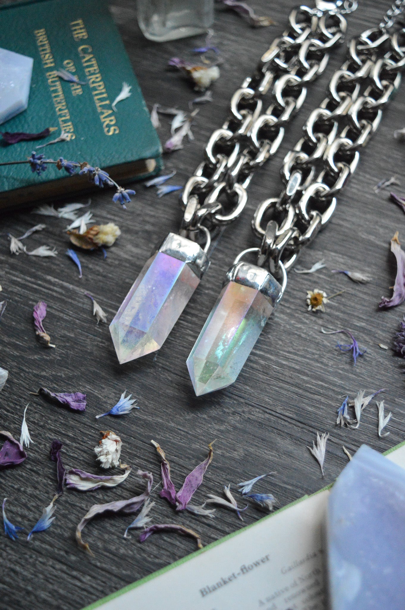 Aura Quartz Chunky Chain Necklace