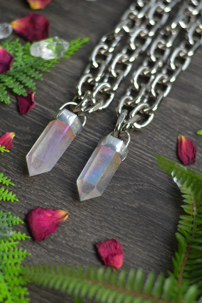 Aura Quartz Chunky Chain Necklace