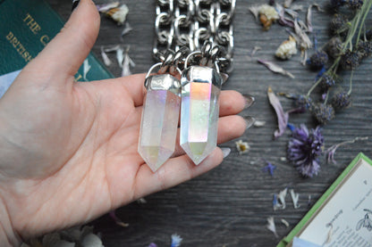 Aura Quartz Chunky Chain Necklace