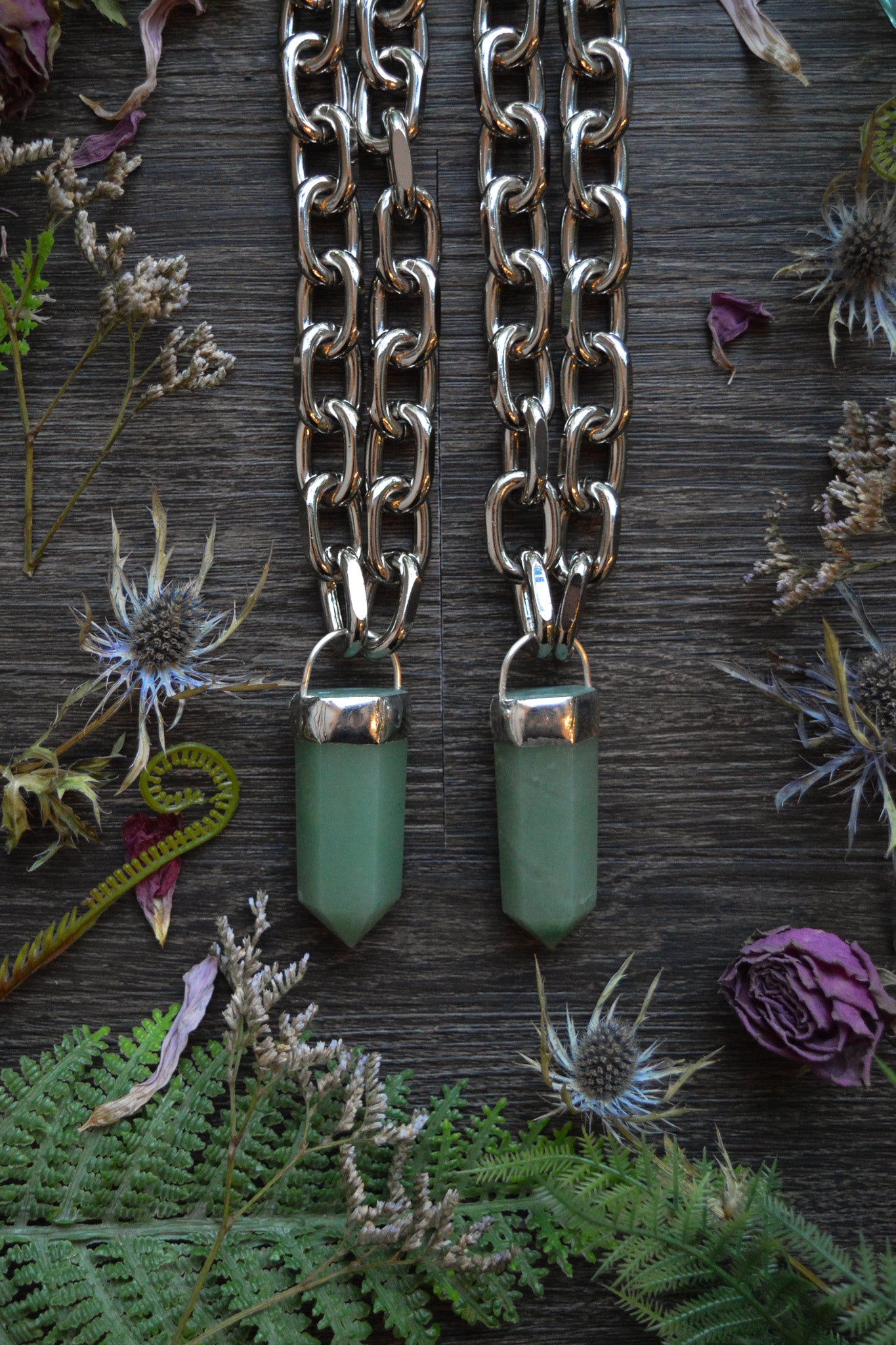 Aventurine Chunky Chain Necklace