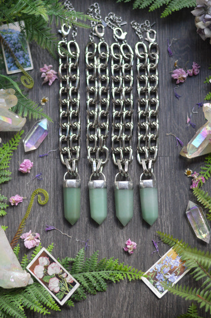 Aventurine Chunky Chain Necklace