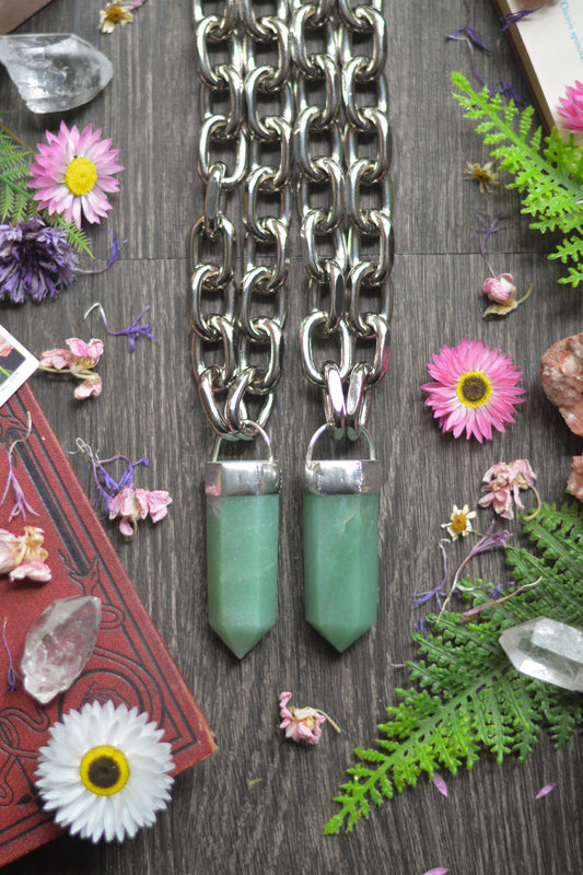 Aventurine Chunky Chain Necklace