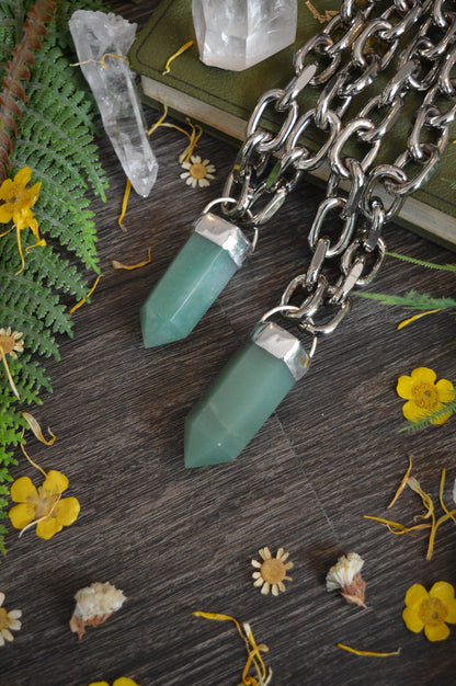 Aventurine Chunky Chain Necklace