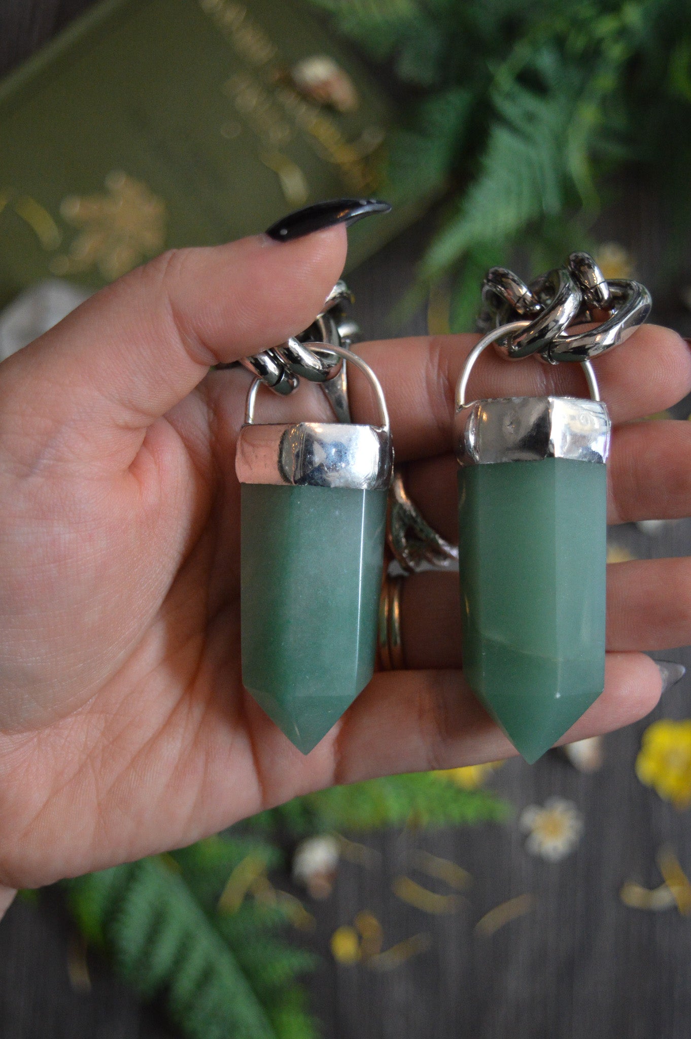 Aventurine Chunky Chain Necklace