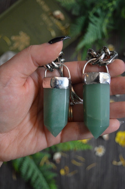 Aventurine Chunky Chain Necklace