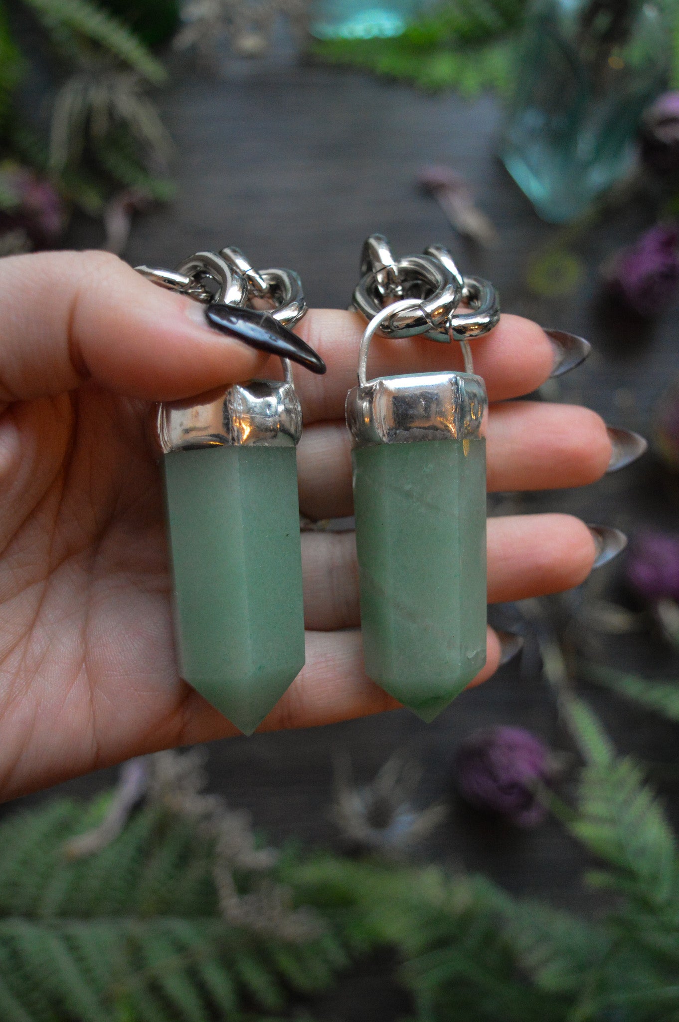 Aventurine Chunky Chain Necklace