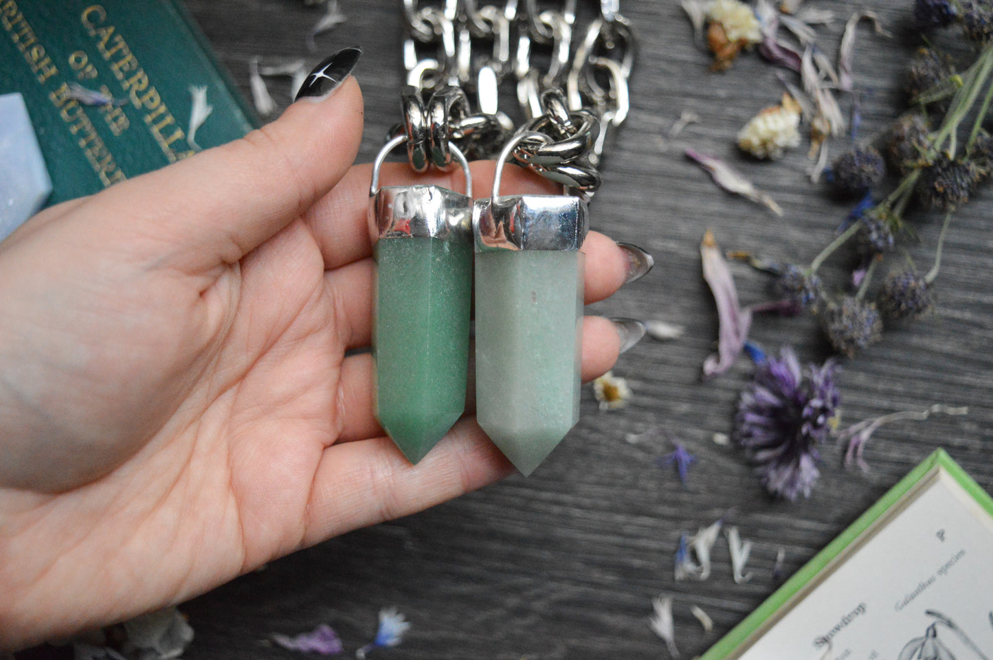 Aventurine Chunky Chain Necklace