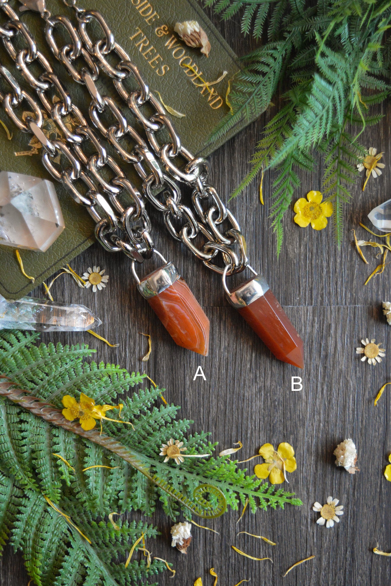 Carnelian Chunky Chain Necklace