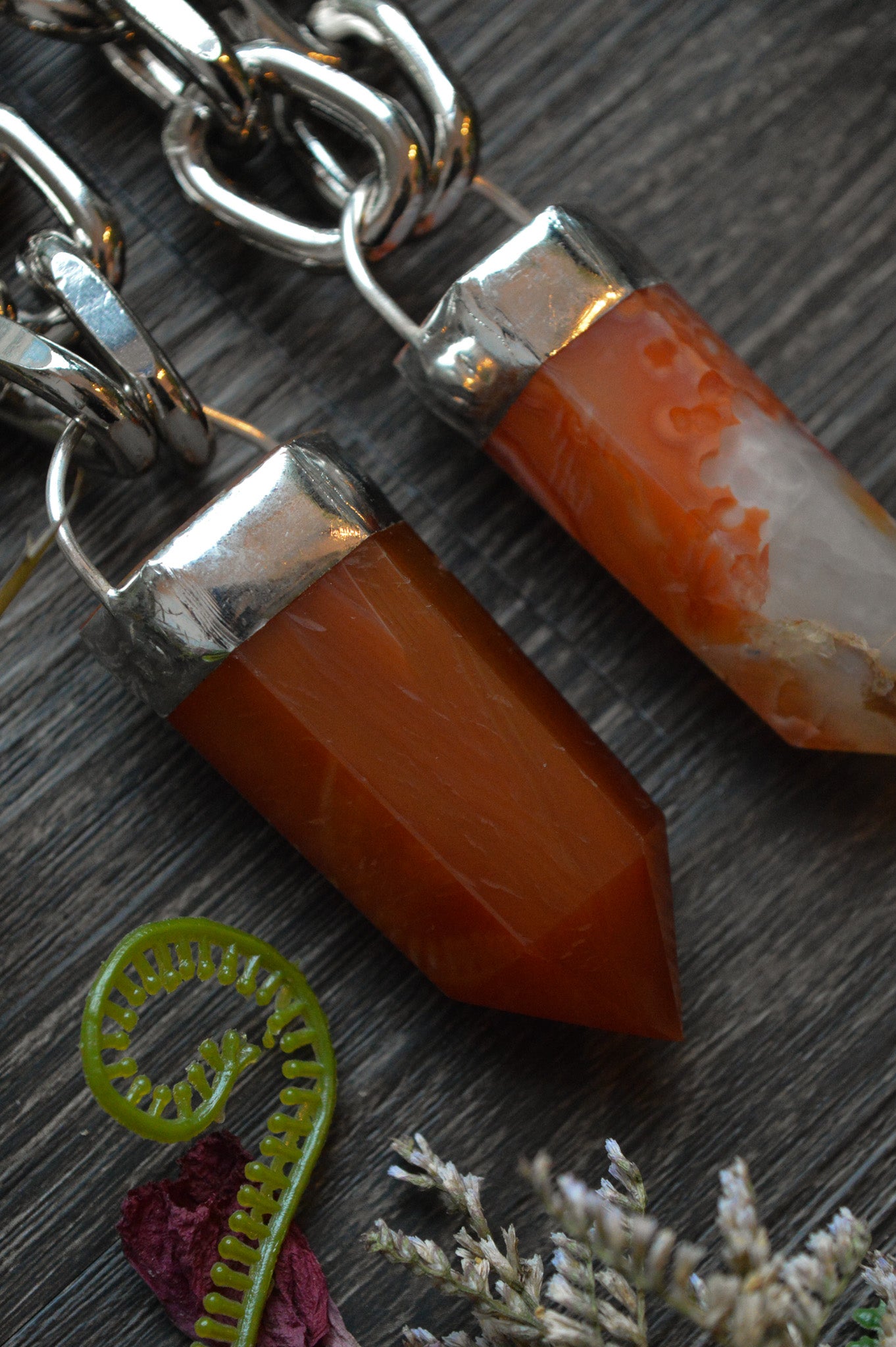 Carnelian Chunky Chain Necklace