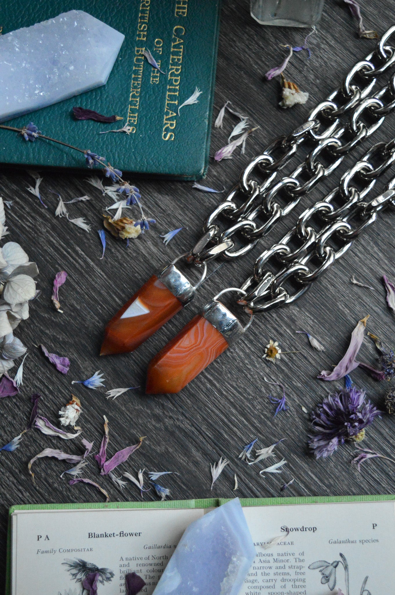 Carnelian Chunky Chain Necklace