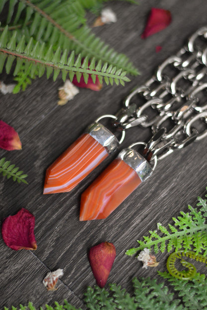 Carnelian Chunky Chain Necklace