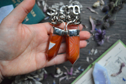 Carnelian Chunky Chain Necklace
