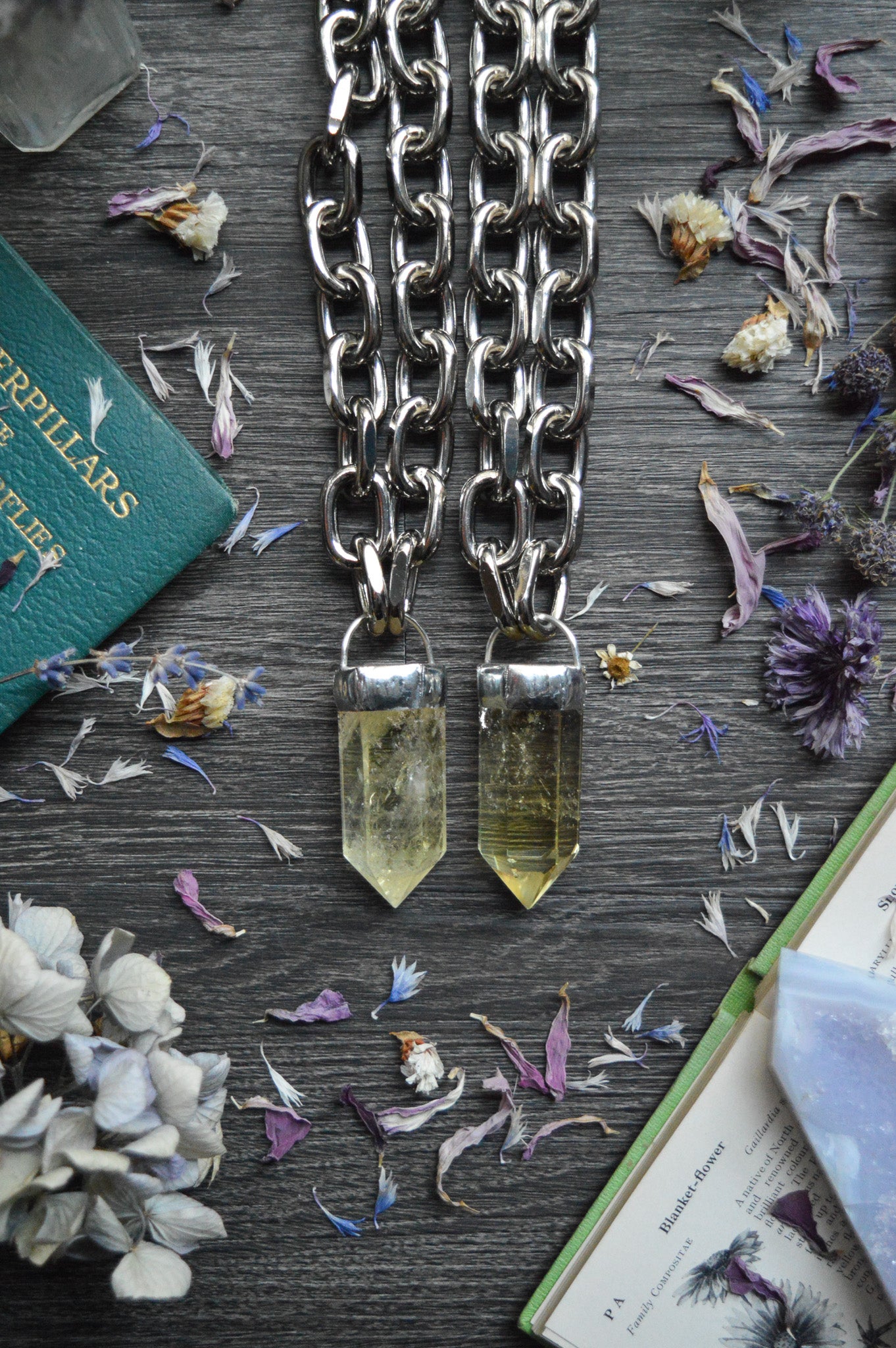 Citrine Chunky Chain Necklace