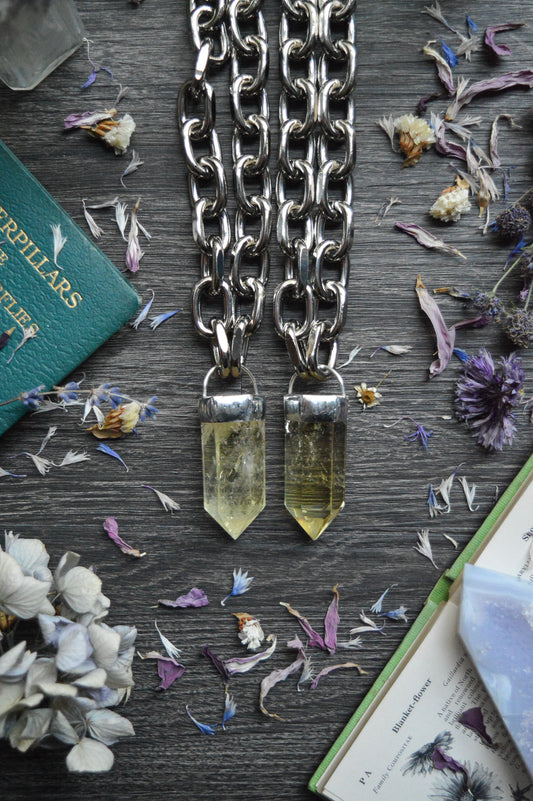 Citrine Chunky Chain Necklace