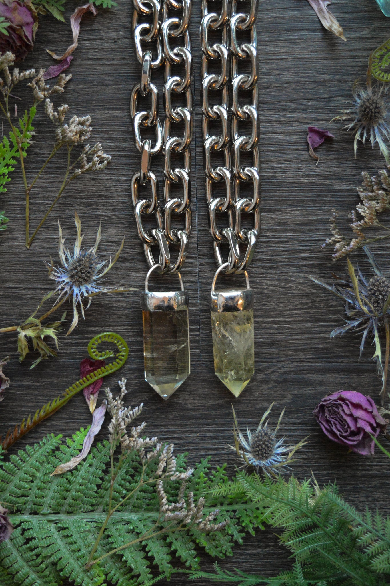 Citrine Chunky Chain Necklace