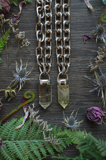 Citrine Chunky Chain Necklace