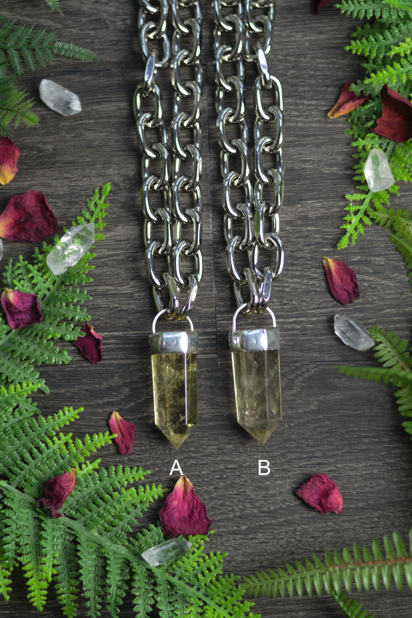 Citrine Chunky Chain Necklace