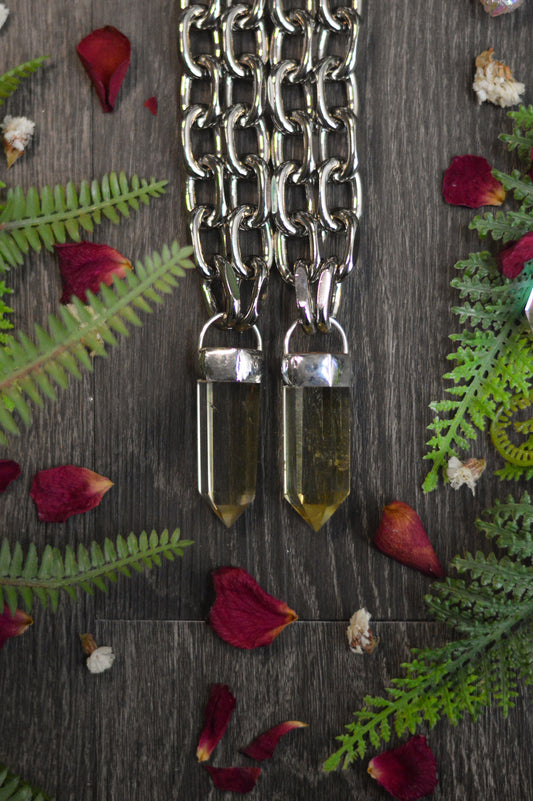 Citrine Chunky Chain Necklace