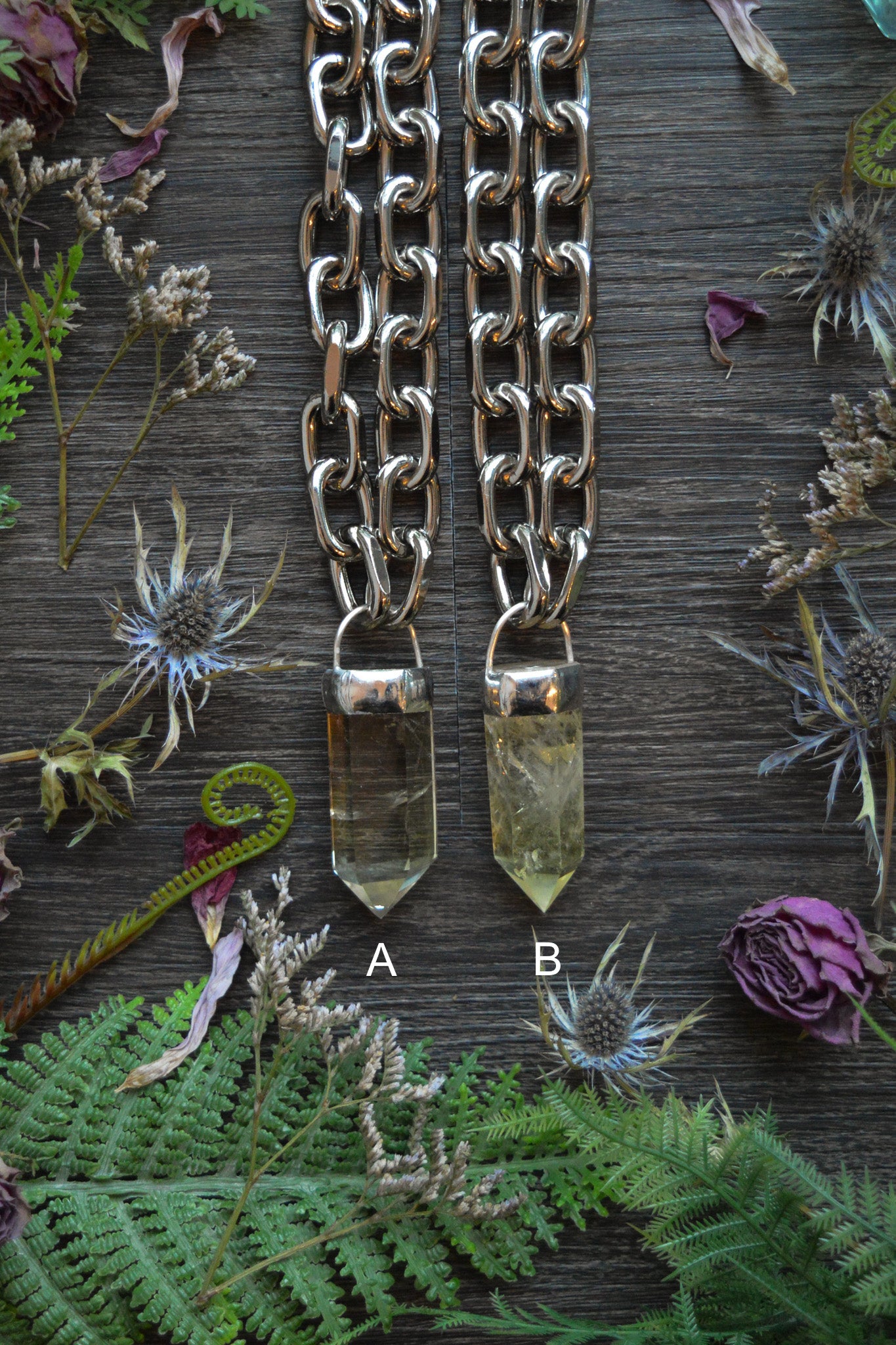 Citrine Chunky Chain Necklace