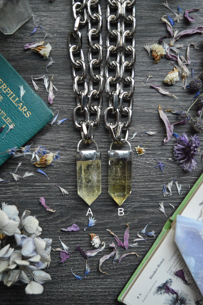 Citrine Chunky Chain Necklace